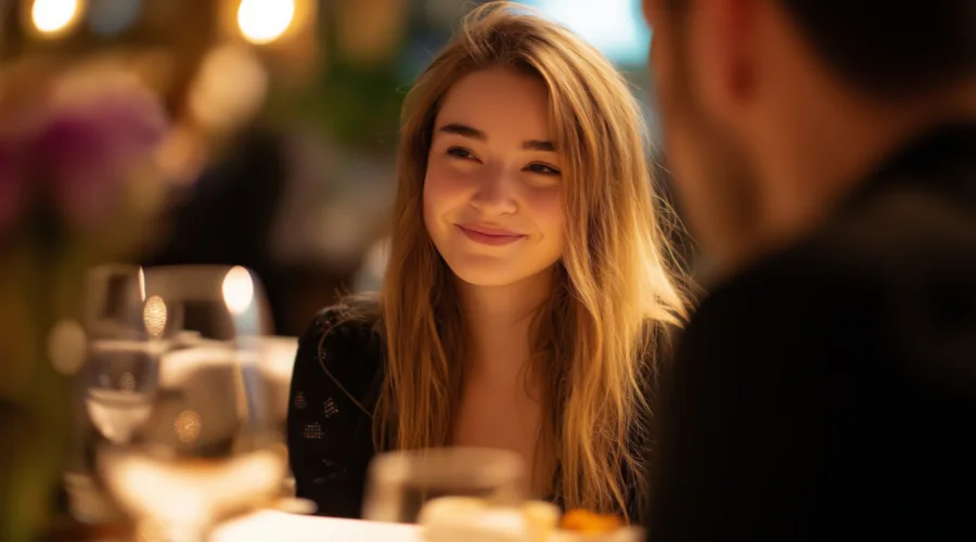 First date conversation in a public venue